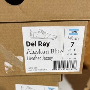 TOMS Del Rey Alaskan Blue Heather Jersey Sneakers - Blue